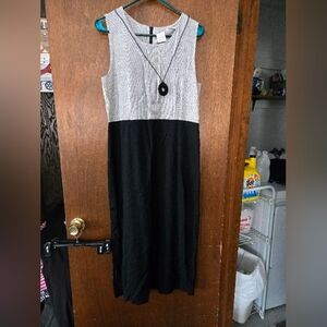 Dress with attached necklace